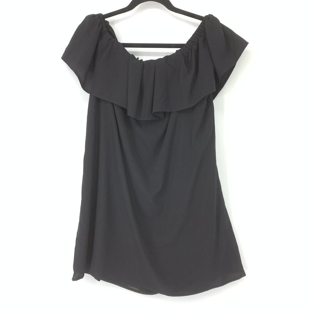 French Connection Dress Women's Size S Off the Shoulder Mini Sleeveless Black